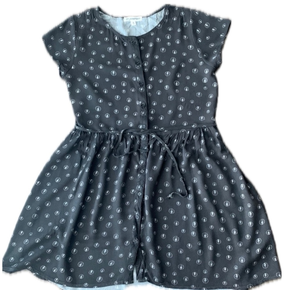 Rock by Junkfood Lightning Bolt Shirt Dress
